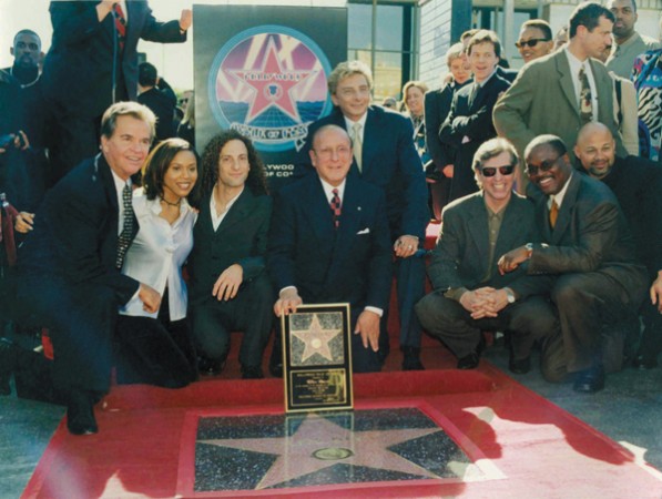 Clive Davis receiving his star on the Hollywood Walk of Fame