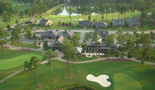 Champions Retreat's clubhouse and cottages